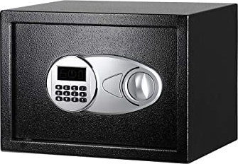 AmazonBasics - Caja fuerte (14L), color negro