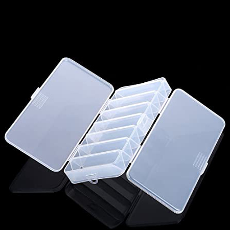 Leezo Caja de Aparejos de Pesca, Transparente, Ligera, portátil, para señuelos Artificiales