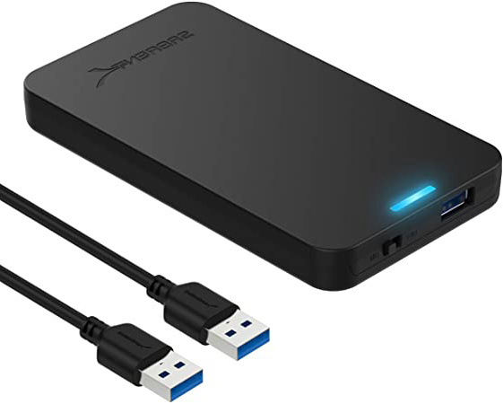 
                
                    
                    
                

                
                    
                    
                        Sabrent Caja de Disco Duro Externo sin Herramientas SATA a USB 3.0 de 2.5 Pulgadas [Optimizado para SSD, Soporte UASP SATA III] Negro (EC-UASP)
                    
                

                
                    
                    
                
            