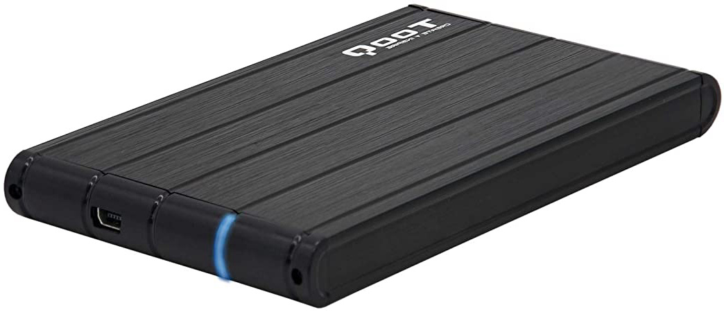 TooQ TQE-2530B - Carcasa para discos duros HDD de 2.5", (SATA I/II/III de hasta 9.5 mm de alto, USB 3.0), aluminio, indicador LED, color negro, 50 grs.