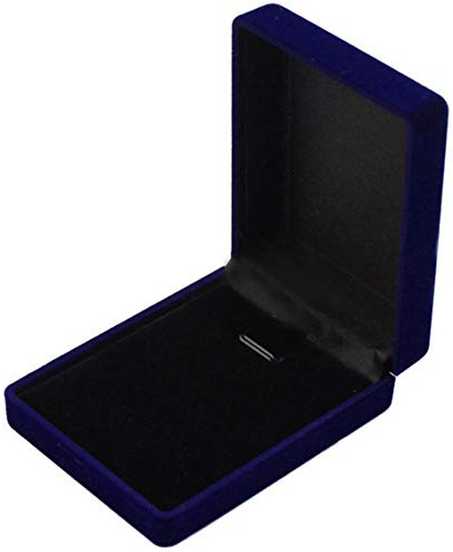 EAGLESTIME Vintage Azul Terciopelo Joyería Caja Regalo para Anillo Pulsera Collar