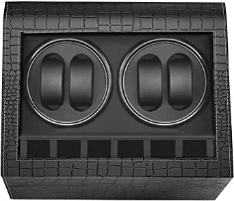 HBselect Caja Giratoria para Relojes Automaticos Silencioso Caja Relojes Automaticos (para 4+ 6 Relojes)
