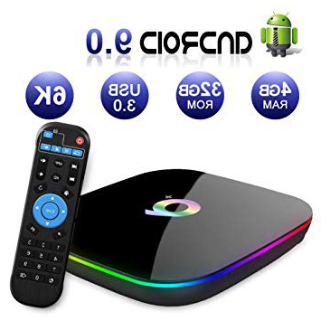 Android TV Box 9.0, 2019 El más Nuevo Android Box 4GB RAM 32GB ROM H6 Quad Core Cortex-A53 Smart TV Box, soporta 6K de resolución 3D 2.4GHz WiFi Ethernet USB 3.0 Media Player