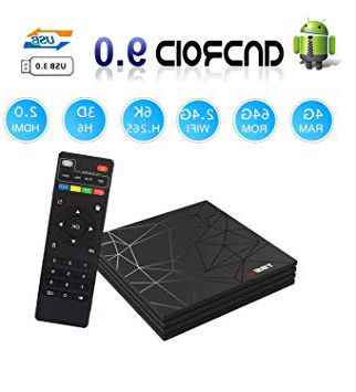 T95 MAX Android 9.0 TV Box, Smart Box Vídeo Reproductor Multimedia 4GB RAM 64GB ROM H6 Quad-Core Cortex-A53 Mali-T720MP2 Soporte 6K H.265 100M LAN Enternet 2.4GHz WiFi, Caja de Televisor con USB 3.0