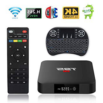 Android TV Box, T95 S1 TV Box 2GB RAM/16GB ROM Android 7.1 Amlogic S905W Quad Core Soporte 2.4GHz WiFi H.265 4K HDMI DLNA Reproductor Multimedia con Mini Teclado Inalámbrico