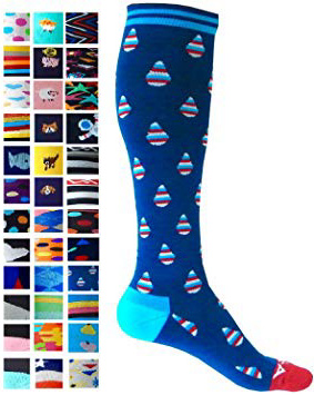 A-Swift - Calcetines de compresión (1 par) para mujer y hombre – Ajuste atlético graduado para running, enfermeras, viaje en avión, esquí y premamás – Aumenta la resistencia y la recuperación.