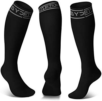 Calcetines de Compresión & Medias de Compresión Hombre & Mujer,Running,Trabajo,Fascitis Plantar,Varices (10-20mmHg),L/XL