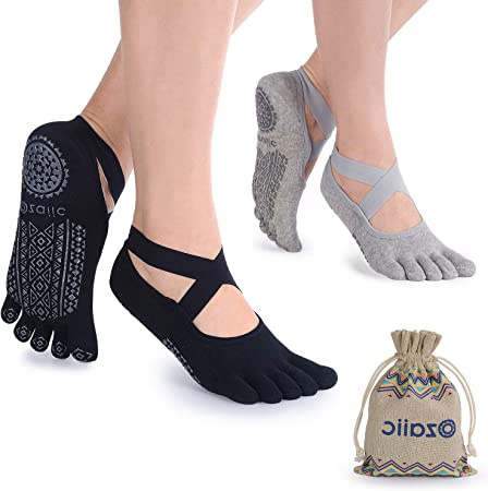 Ozaiic Calcetines Yoga Pilates Antideslizante