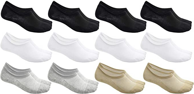 Calcetines Cortos hombre y mujer, zapatillas invisibles de 92% algodón elástico, calcetines cortos de tobillo, transpirables, deportivos, antideslizantes, calcetines bajos