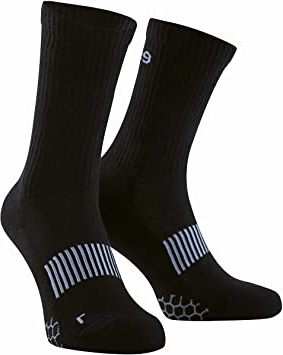 umi. Eono Essentials Calcetines de Deporte (3 Pares), Mujeres y Hombres, Calcetines Largos, Ajuste Cómodo, Gimnasio, Tenis, Correr, Uso Diario, Black, 39-42
