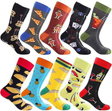 BONANGEL Calcetines Estampados Hombre, Hombres Ocasionales Calcetines Divertidos Impresos de Algodón de Pintura Famosa de Arte Calcetines, Calcetines de Colores de moda