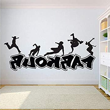 Calcomanías De Pared De Parkour Calcomanías De Vinilo Para Deportes Extremos Saltar Ciudades De La Calle Calcomanías De Parkour Calcomanías Calcomanía Decoración De Arte Pared 42X100Cm