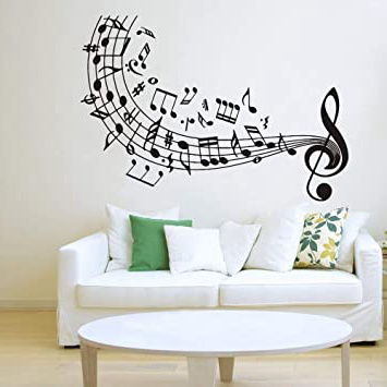 Pegatinas De Pared Calcomanía De Pared De Música De Calidad Notas De Música De Vinilo Clave De Sol Decoración De Arte Decoración Del Hogar Mural De Pared Arte De Vinilo Papel De Pared 57 * 88cm