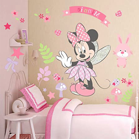 Kibi Pegatinas Infantiles Pared Minnie Pegatinas Decorativas Pared mickey Mouse Stickers Pared Mickey Dormitorio Calcomanias para Niños Pared Calcomanias Mickey