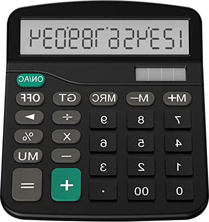 Helect H1001- Calculadora Básica, Energía Solar, Negro