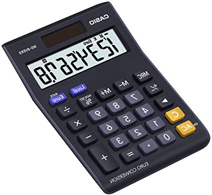 Casio MS-8VERII - Calculadora sobremesa, 31.7 x 103 x 145 mm, color azul marino