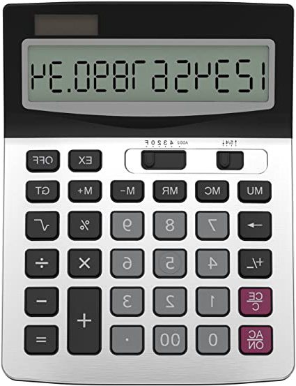Helect H-1006- Calculadora Sobremesa de Oficina, Plata