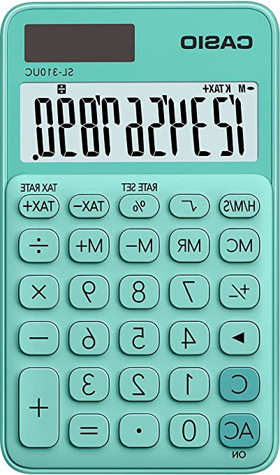 CASIO SL-310UC-GN - Calculadora, 0.8 x 7 x 11.8 cm, color Verde