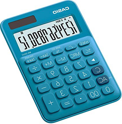 Casio MS-20UC-BU - Calculadora, 2.3 x 10.5 x 14.95 cm, color azul
