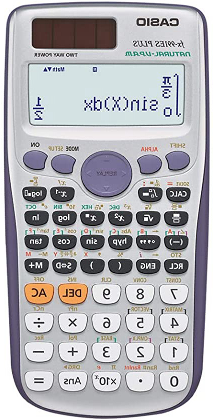 Casio FX-991ES PLUS - Calculadora científica (417 funciones, 15 + 10 + 2 dígitos, pantalla Natural), color gris