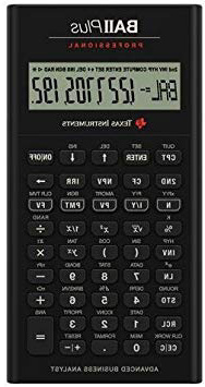 Texas Instruments TI-BA II Plus Professional Calculadora Financiera - 10 Character(s) - LCD - Battery Powered IIBAPRO/CLM/4L1/A