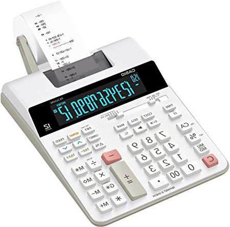 Casio FR-2650RC - Calculadora impresora, 12 dígitos, 6.5 x 19.5 x 31.3 cm, color blanco