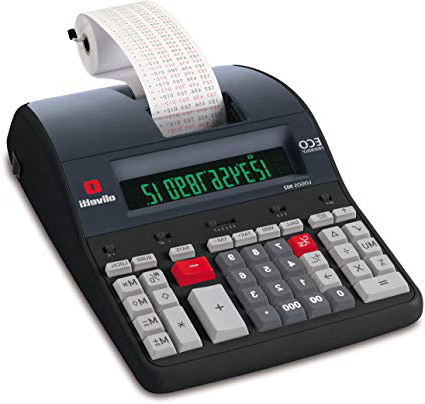 Olivetti LOGOS 902 - Calculadora sobremesa impresión con 12 dígitos y pantalla LCD