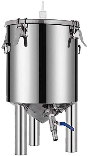 Husuper Caldera de Fermentación 30L Fermentador de Cerveza Caldera de Maceración Fermentador de Vino Fermentador Cerveza Tanque de Maceración de Acero Inoxidable
