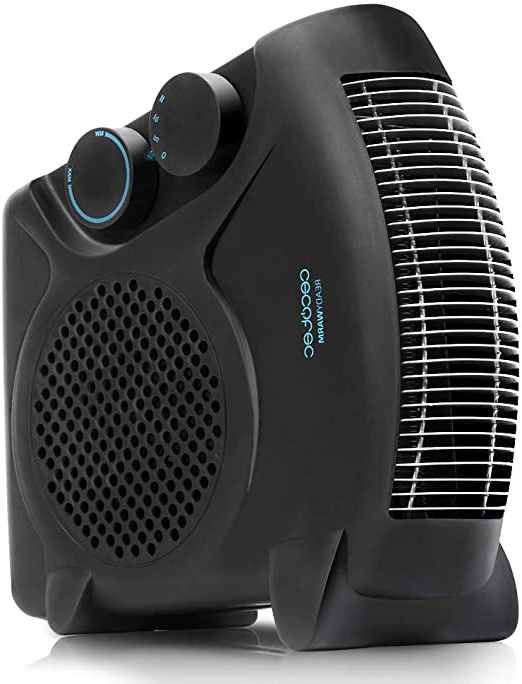 Cecotec Calefactor Ready Warm 9700 Dual. Apto para Uso en Vertical y Horizontal, 3 Modos, Termostato Regulable, Protección sobrecalentamiento, Antihelada, Sensor Antivuelco, 2000 W