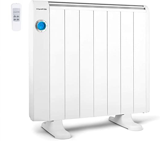 Orbegozo RRE 1310 Emisor Térmico Bajo Consumo, 7 Elementos de Calor, Pantalla Digital LCD, Mando a Distancia, Funcionamiento Programable, 1300 W, Aluminio, Blanco