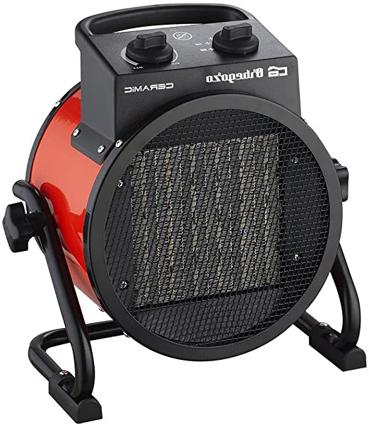 Orbegozo FHR 3050 Calefactor Cerámico Profesional con 2 Potencias de Calor, 3000 W, Negro/Rojo