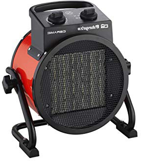 Orbegozo FHR 3050 Calefactor Cerámico Profesional con 2 Potencias de Calor, 3000 W, Negro/Rojo