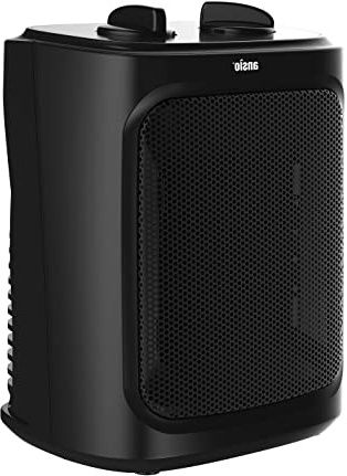 ANSIO Calentador eléctrico Ceramico de Calefactor de PTC portátil 2 configuraciones de Temperatura 2000W - Garantía de 2 años - Negro *** Precio Promocional ***