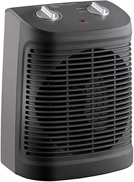 Rowenta SO2320F2 Comfort Compact Calefactor 2000 W, función Silence, 2 velocidades, fácil de transportar, Color Negro