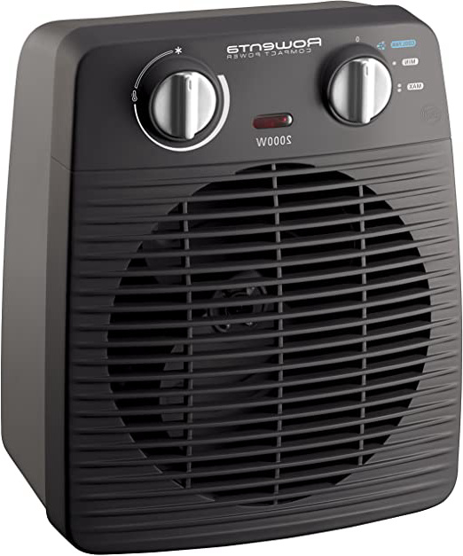 Rowenta Compact Power SO2210F0 Calefactor Compacto con motor dual de 1000 W y 2000 W, función Silence, 2 velocidades y múltiples funciones, fácil de transportar