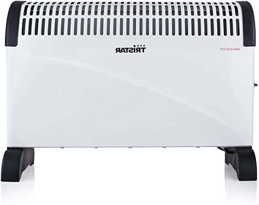 Tristar KA-5911 - Calefactor Convector con 2 Ajustes de Calor, Termostato Regulable, Asas Integradas, 1500 W, Blanco