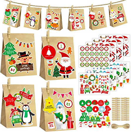 24 Calendario Adviento Navidad DIY,