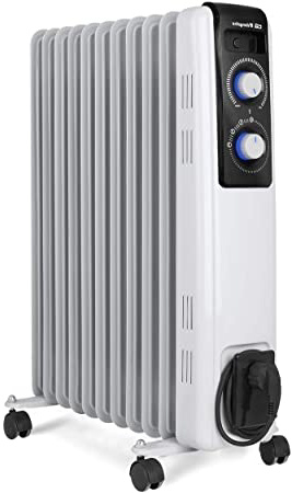 Orbegozo RF 2500, Radiador de Aceite, Construcción Modular de 11 Elementos, 2500 W, Blanco