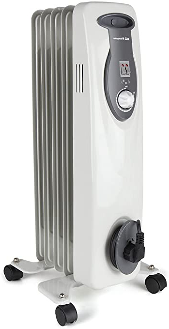 Orbegozo RA 1000 E, Radiador de Aceite, Construcción Modular de 5 Elementos, 1000 W, Blanco