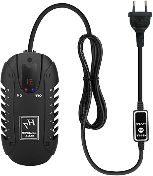 NO.17 Calentador del Tanque de Peces pequeños de 150W, Mini Calentador de Acuario con Pantalla LED de Temperatura Visible y Controlador de Temperatura Externo para 30-150L