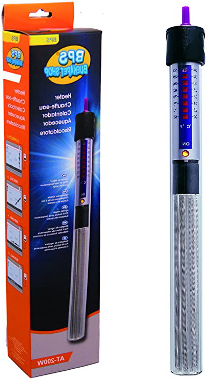 BPS (R) Calentador Sumergible para Pecera Calefacción de Varilla para Acuario Glass Tanque de Pescados con Ventosa 150W - 26.5 cm BPS-6053