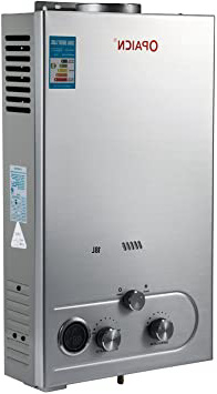 Moracle Calentador de Agua de Gas Licuado Calentador de Agua de Gas 18L LPG con Digital LCD Calentador de Agua Automático 36KW y Rápidamente