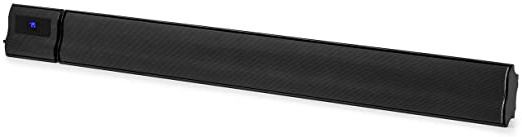 Blumfeldt CosmicBeam Plus - Radiador infrarrojo, Calefactor de Exteriores, Estufa, 2400 W, Sistema de protección IP24, Mando a Distancia, Material de Montaje en la Pared, Modo Eco, Negro
