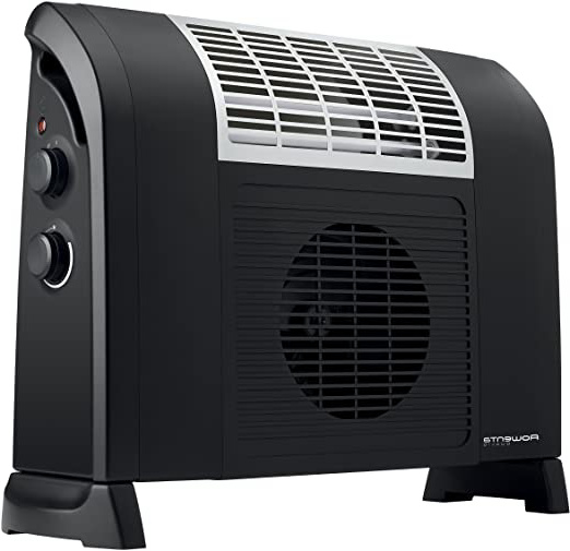 Rowenta Dualiio IR5010F1 Calefactor y radiador de 2000 W o 1000 W, apto para baño con termostato mecánico con posición antiescarcha y cable enrollable
