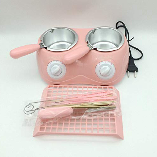 YHSFC Calentador de Cera y fusor Chocolate Calentamiento eléctrico Fondue automático de Control de Temperatura antiescaldadura con extraíble Pot-Cera se derrite,Rosado