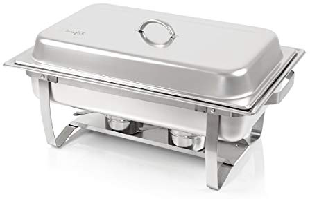 Zelsius - Calentador comida buffet "Cannes" I Acero Inoxidable Chafing Dish Catering I 3 x 1/3 GN-Bandeja I Depósito de mantenimiento caliente I Baño María I Bandeja para bufé I Restaurante