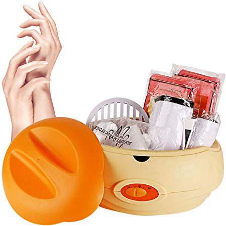 YAOBLUESEA Calentador de parafina conjunto de parafina para La cera de parafina mano y pies con accesorios 900 g naranja