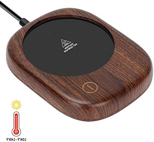 POWERGIANT Calentador de Café, Calentador de tazas eléctrico con 3 ajustes de temperatura ajustables (hasta 149℉) y apagado automático para café, té, agua, leche de cacao en la oficina y en el hogar