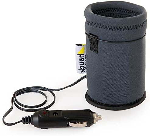 Hauck Feed Me - Calienta biberones eléctrico para coche, con cargador para mechero coche alim. 12V, gris