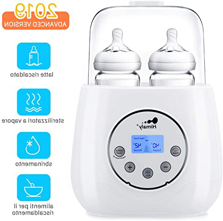 Himaly Calienta Biberón Multifuncional de Casa y Viaje Calentador Biberones Portátil Calentador de Alimentos de Botellas Dobles Electrónico Termostato Inteligente Calentador con Pantalla LCD 200W